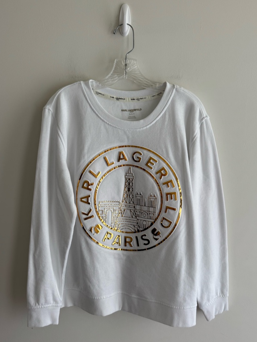 Karl Lagerfeld Paris/Eiffel Tower Long Sleeve Sweatshirt